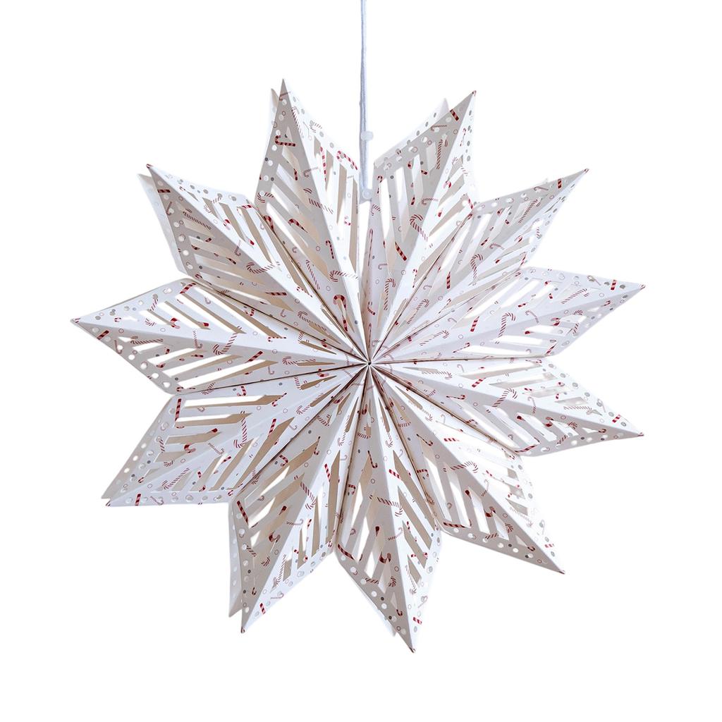 Durable Paper 3D Snowflake Ornament Waterproof Wrinkles Resistant for Christmas Tree Ceiling Window Decoration