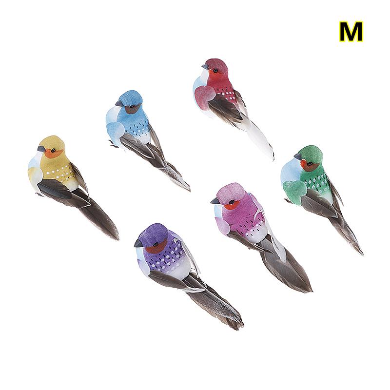 1PC Colorful Fake Bird Artificial Foam Simulation Birds with Feather DIY Wedding Decorations Christmas Ornaments