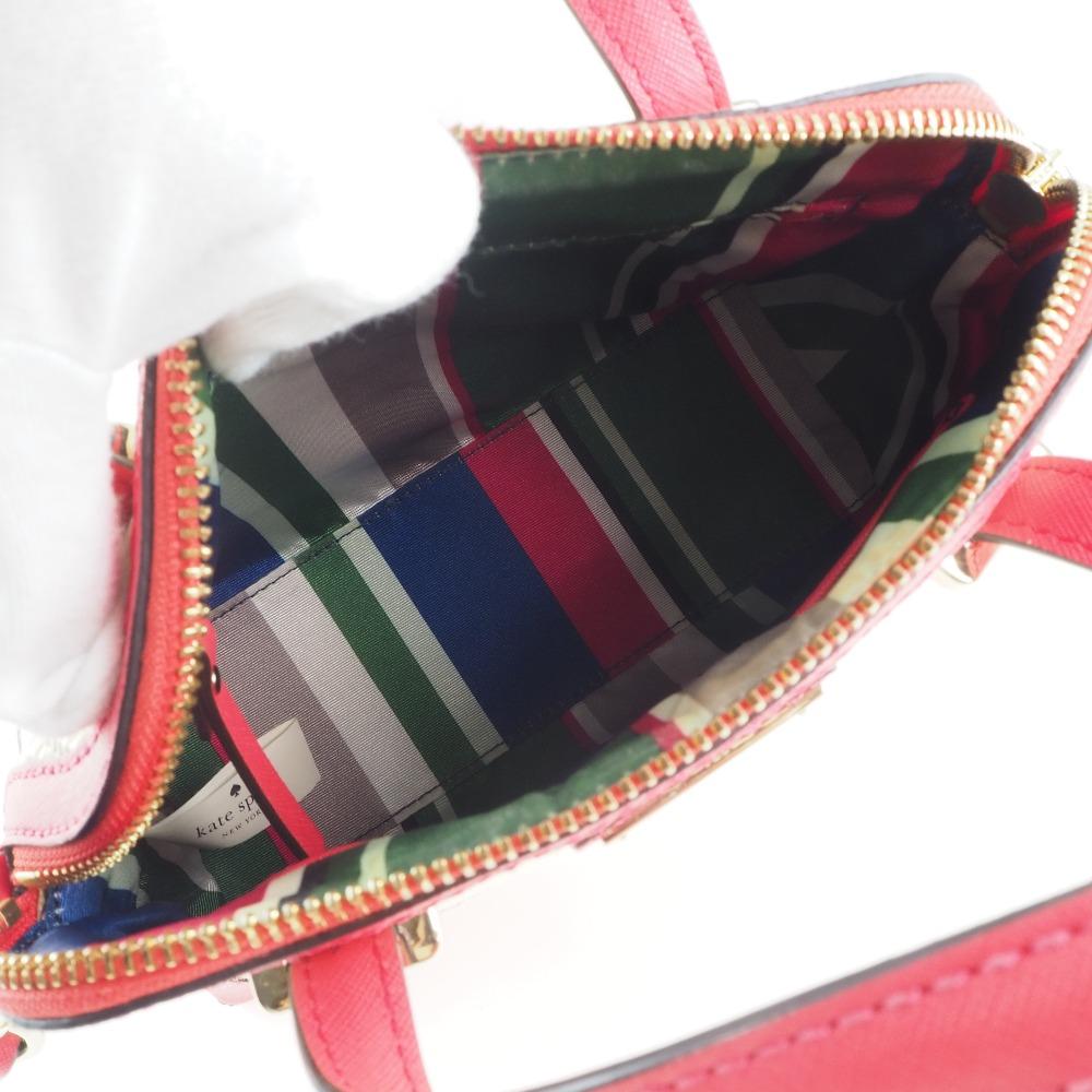 Kate Spade CEDAR STREET STRAW SMALL MAISE Shoulder Bag 2wayShoulder Red/beige leather Women Used