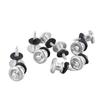 10 Pcs Guitar Strap Lock Button Mushroom Style Adjustable Universal Strap Lock Pin for Ukulele Bass Silver