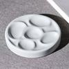 12cm Cute Round Ceramic Paint Palette Multi-Use Watercolor Dish Ink Mixing Tray for Artists Calligraphy 2cm Height