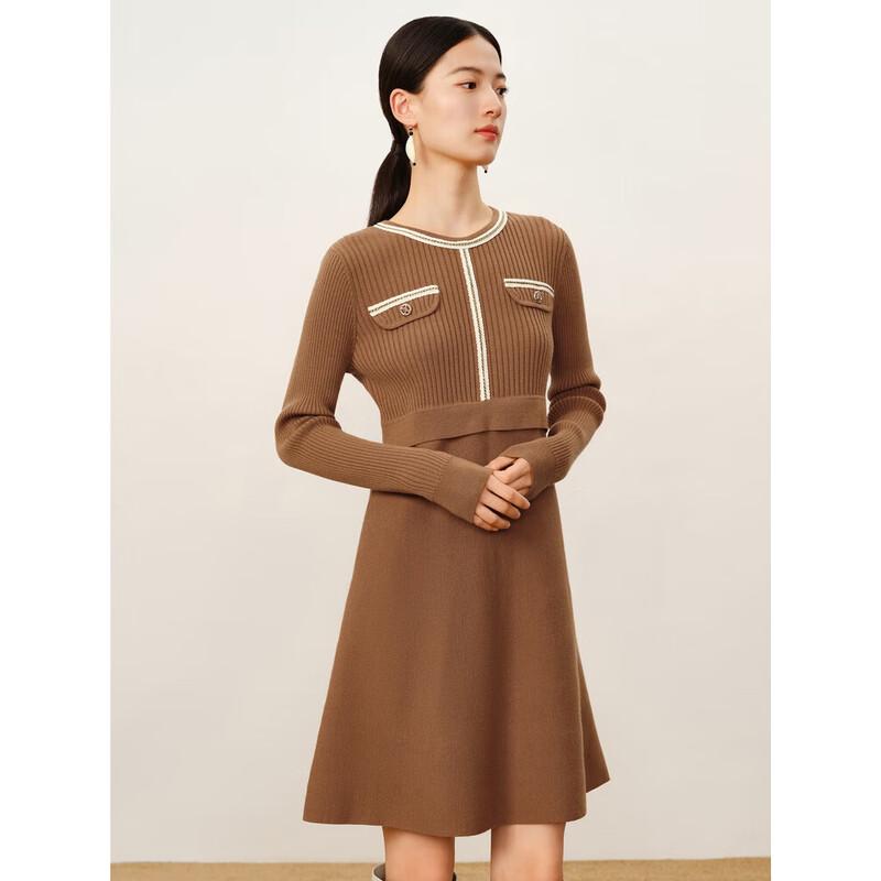 JUZI ANNACAU Elegant Chic Wool Blend Knit Dress