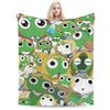 Super Soft Keroro Frog Cartoon Throw Blanket Premium Fleece Flannel Lightweight Bed Blanket Super Cozy Blankets All Season Use