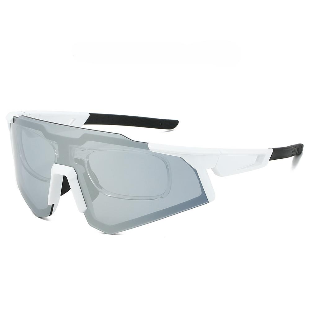 Rimless Sports Goggle Men Fashion Mirror Protective Sunglasses for Cycling Women  New Trendy Anti-UV Outdoor Shades