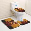 Christmas Bathroom Floor Mat Toilet Three-Piece Set