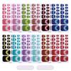 6Sheets Shimmering Glitter Toenail Stickers Colorful Toe Nail Sticker  Summer Use