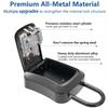 Portable Key Lock Box 4-Digit Combination Safe Detachable Shackle Protective Cover Key Storage For Home Rental Garage Office Realtor Emergency Access