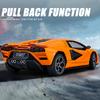 1/24 Scale Lambo LPI800-4 Alloy Diecast Car Model Toys, Pull Back Vehicle with Sound and Light for Kids Adults Gift Collection