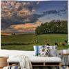 VIKAMA Pastoral Tapestry Clouds and Meadows Living Room Sofa Backdrop Wall Rustic Style Room Warm Home Decor