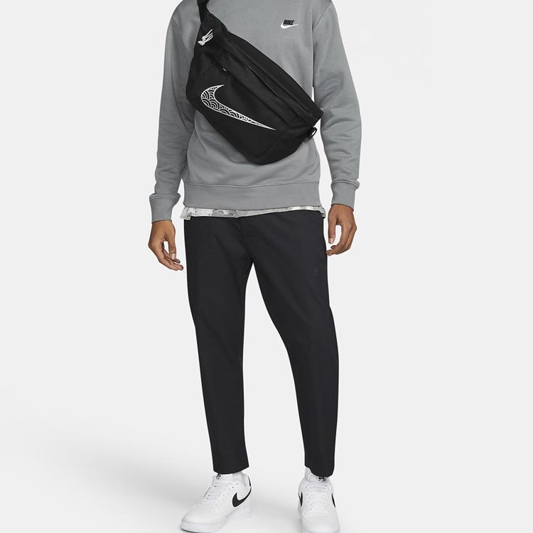 Nike Classic Logo Print Outdoor Sports Leisure Fabric Chest Bag Shoulder Bag Crossbody Bag Waist Bag Unisex Bags Black DQ3431-010