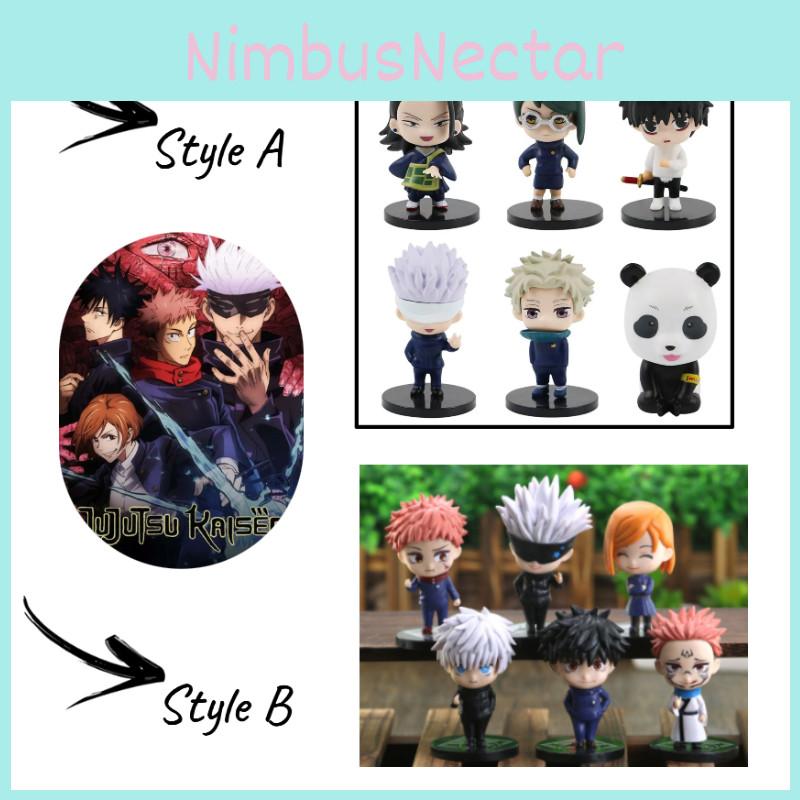 Authentic 6-piece Jujutsu Kaisen Pvc Figurine Set Toge Gojo Satoru Gojo Megumi Fushiguro Nobara Kugisaki Kechizu And Kokichi Muta 8cm Height
