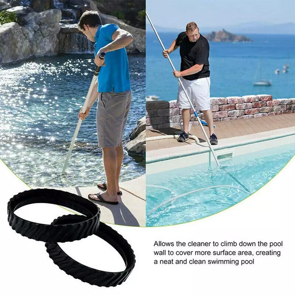 2pcs Tracks Tyres Swimming Pool Cleaner Wheel Replace Equipment For Zodiac MX8 MX6 Baracuda R0526100 Cleaning Robot Black
