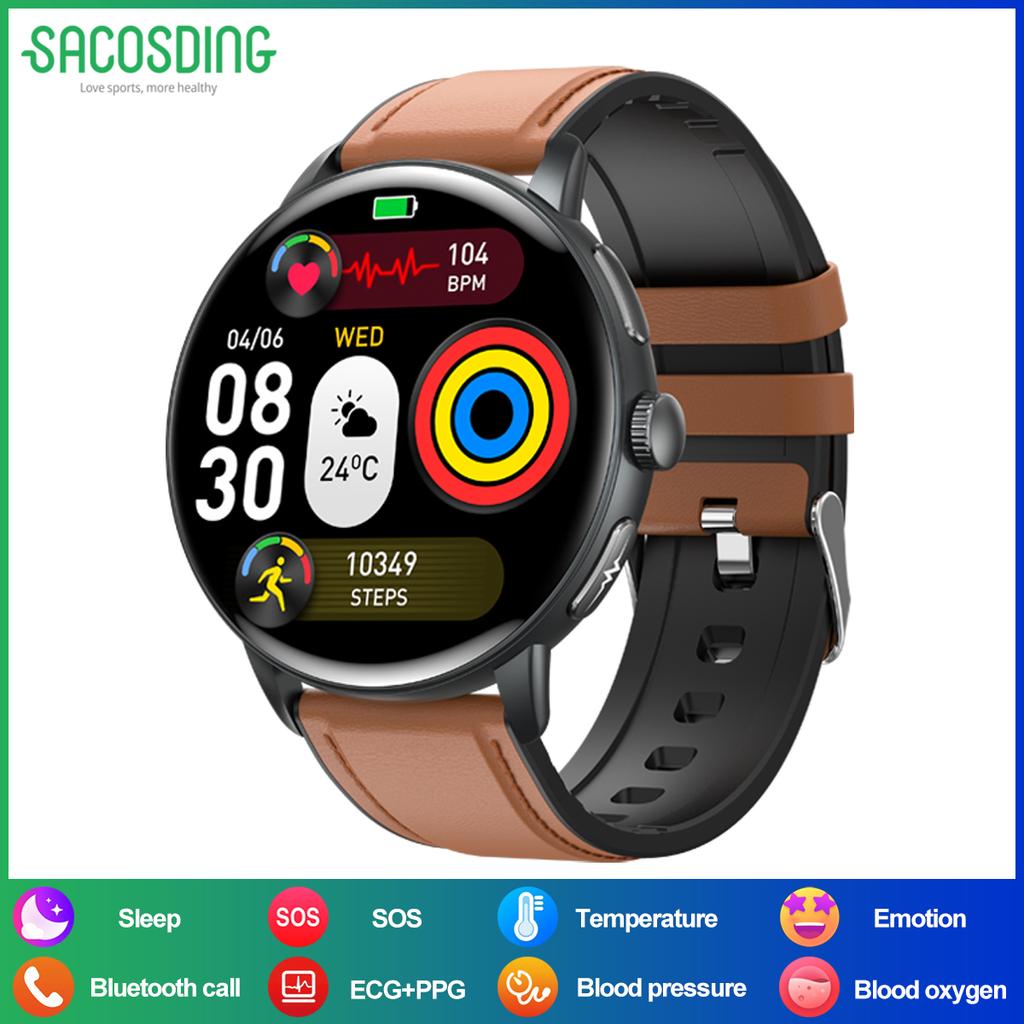 SACOSDING AMOLED Screen Men Smart Watch  Health Monitoring AI Dial AI intelligent Q&A BT Calling Outdoor Sports Fitness Women Smartwatch