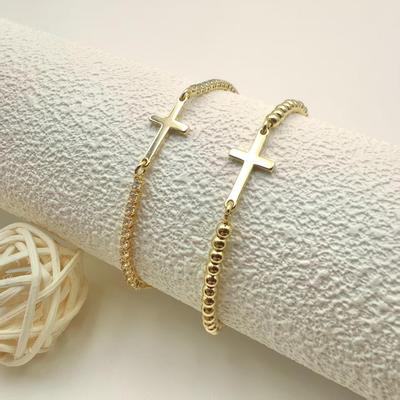 Stylish Beaded Cross Bracelet: Unique Niche Design, Versatile Gift