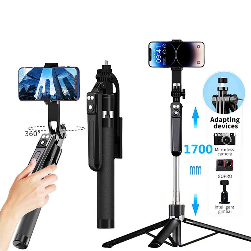 B03B-Selfie Stick For Android Ios Smartphone Extended Tripod Selfie Stick Wireless Bluetooth With Remote Shutter 170Cm