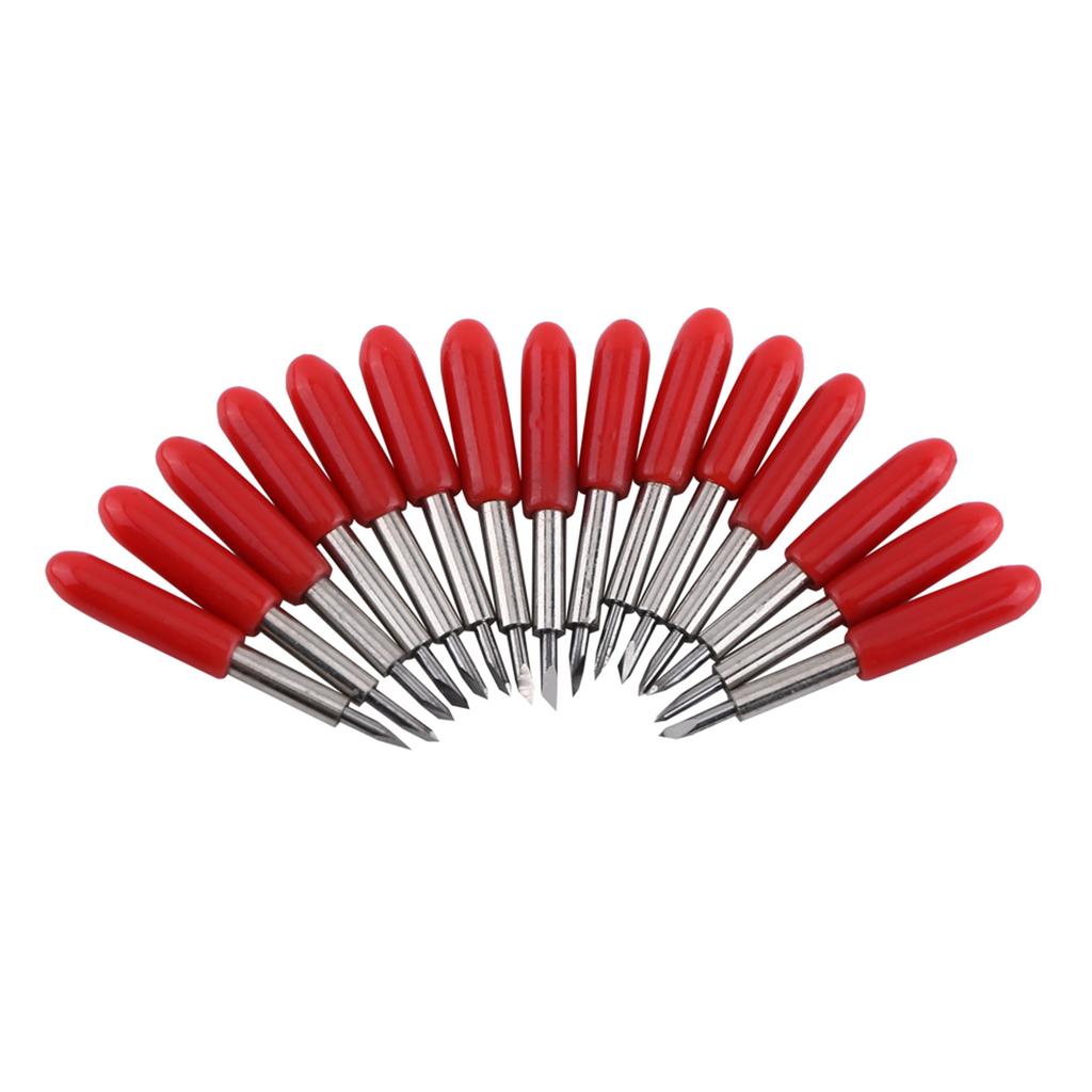 15pcs Cutting Blade 45 degrees  Knife For Plotter Vinyl Cutter Red Cap
