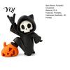 Compact Tabletop Display Piece Little Pumpkin Skull Ornament, 3D Printed Halloween Decor, Cute Desktop Decorative Props for Figurine Home Table