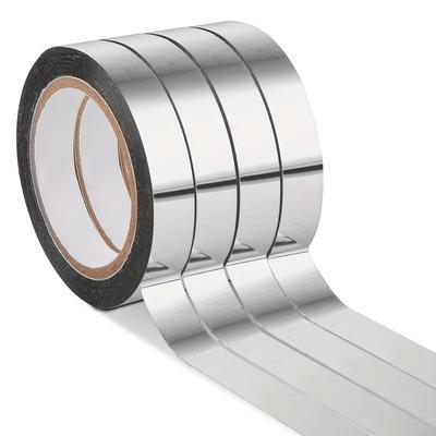 1/2 Stück Metallic Silber Spiegelband - Geeignet für Wand Schrank Badezimmer Dekoration Geschenkverpackung Bastel Dekoration