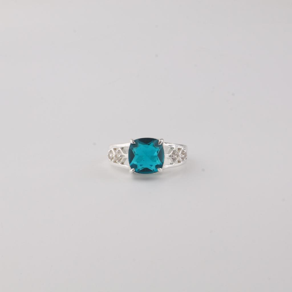 Natural Apatite Gemstone 925 Sterling Silver Designer Ring Women's Jewelry For Bride CZR-15-11