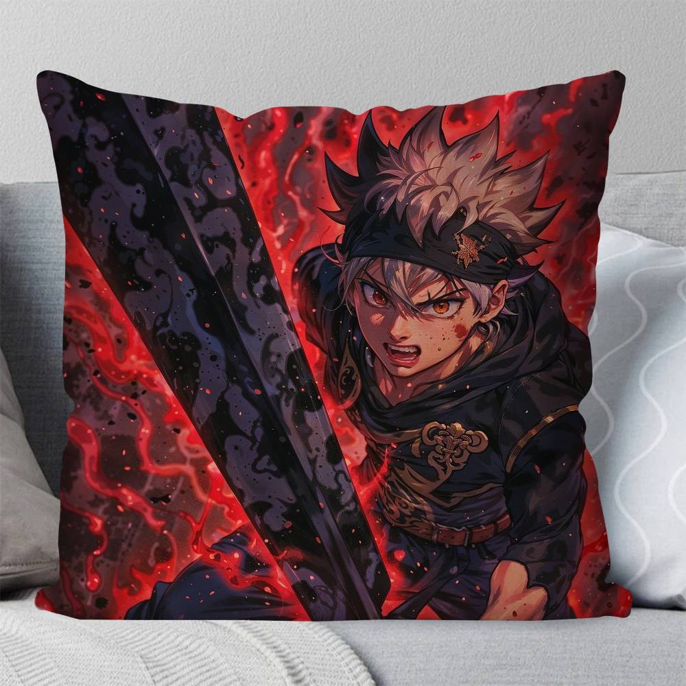 Asta Animation Black Clover Pillow Case Fashion Square Pillowcase Bedroom Sofa Room Ins Decoration Leisure