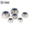 304 Stainless Steel Anti-Loosening Self-Locking Nut with Fine Thread and Reverse Thread Options (Sizes: M4, M5, M6, M8).
