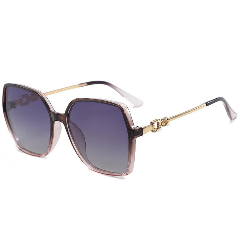 

Новые модные персонализированные солнцезащитные очки с большой градиентной оправой, легкие солнцезащитные очки для вождения высокого класса с защитой от ультрафиолета для женщин