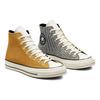 Converse Chuck 70 Chuck Taylor All Star 1970s Textured Tri-Panel Corduroy Comfortable High Top Espadrilles Unisex Black, Grey Yellow