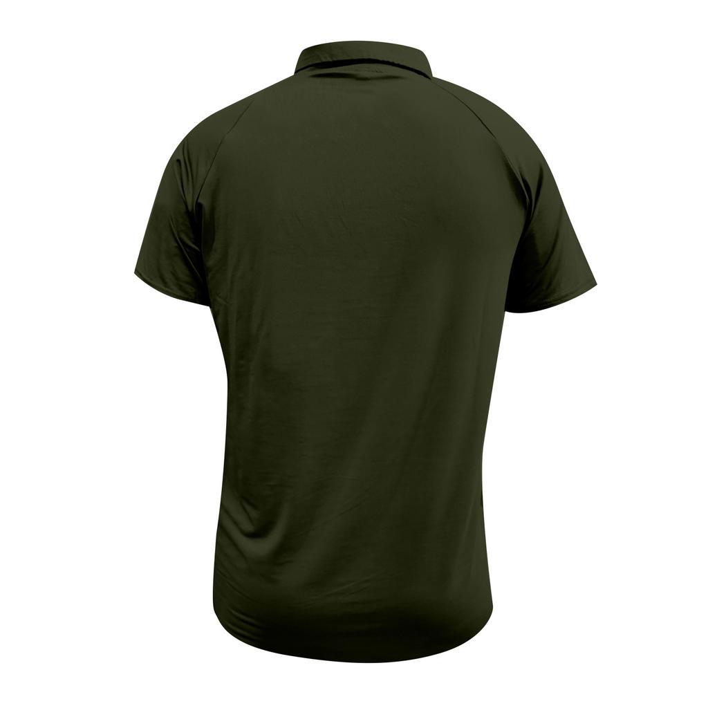Men's  Golf Shirt Casual Sports V Neck Ribbed  Collar Short Sleeve Fashion Casual Solid Color Plain Spring & Summer Regular Fit