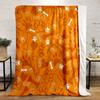 Orange Paw and Bone Pattern Blanket Print Blanket Soft and Cozy Perfect for the Living Room Bed Sofa or a Nap,gift