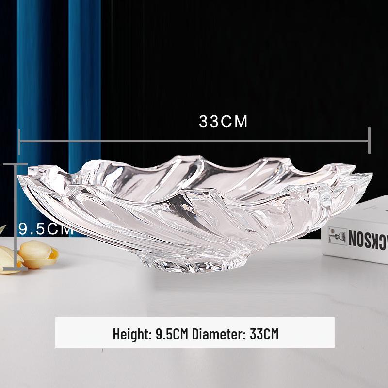 

Большая хрустальная стеклянная тарелка в европейском стиле для фруктов и закусок для дома, гостиной, кофейного столика