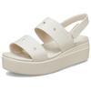 Crocs Comfortable Versatile Beach Sandals Women Sandals White Gray 210676-160