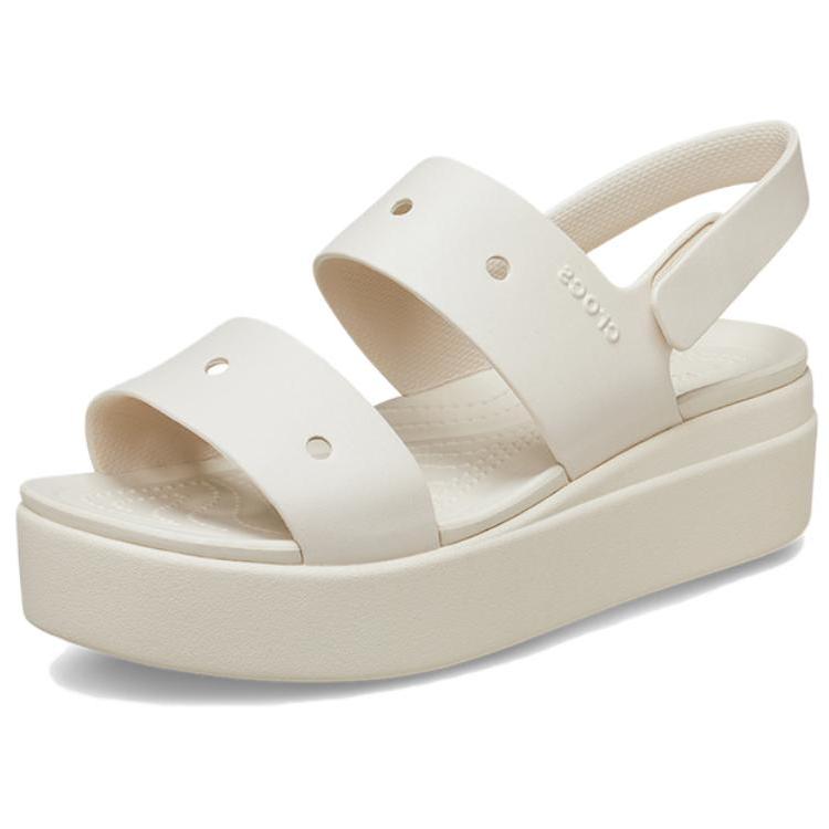 Crocs Comfortable Versatile Beach Sandals Women Sandals White Gray 210676-160
