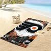 Flyers Hockey Art Beach Towel Microfiber Beach Towel, Lightweight and Quick-Dry, for Summer Travel, Swimming Pool Fan Birthday Gift