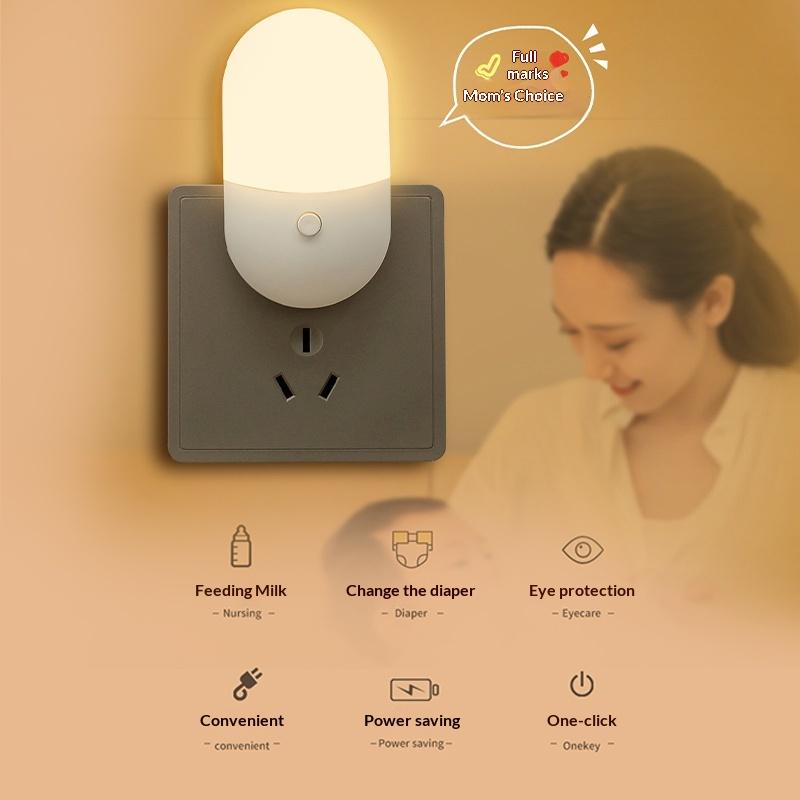 Eu/Us Plug Led Night Light Mini Night Light Lamp For Children Room Bedroom Lights