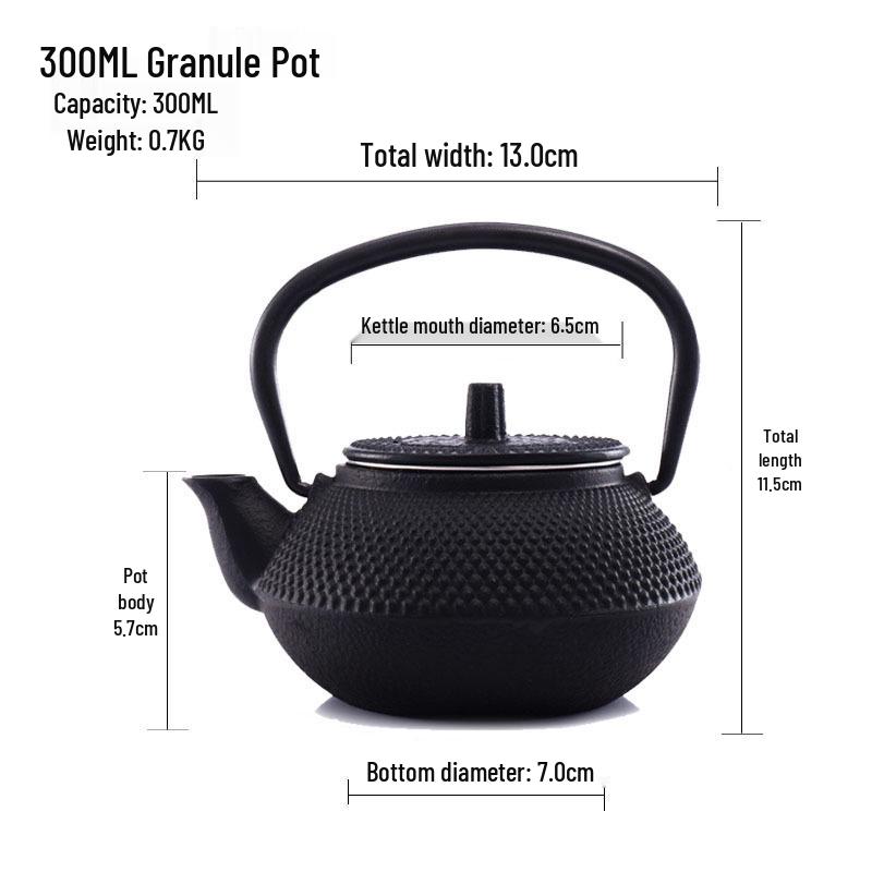 Large Capacity Cast Iron Teapot Kettle for Boiling Water and Brewing Tea, Ideal Household Stove Tea Set Gift