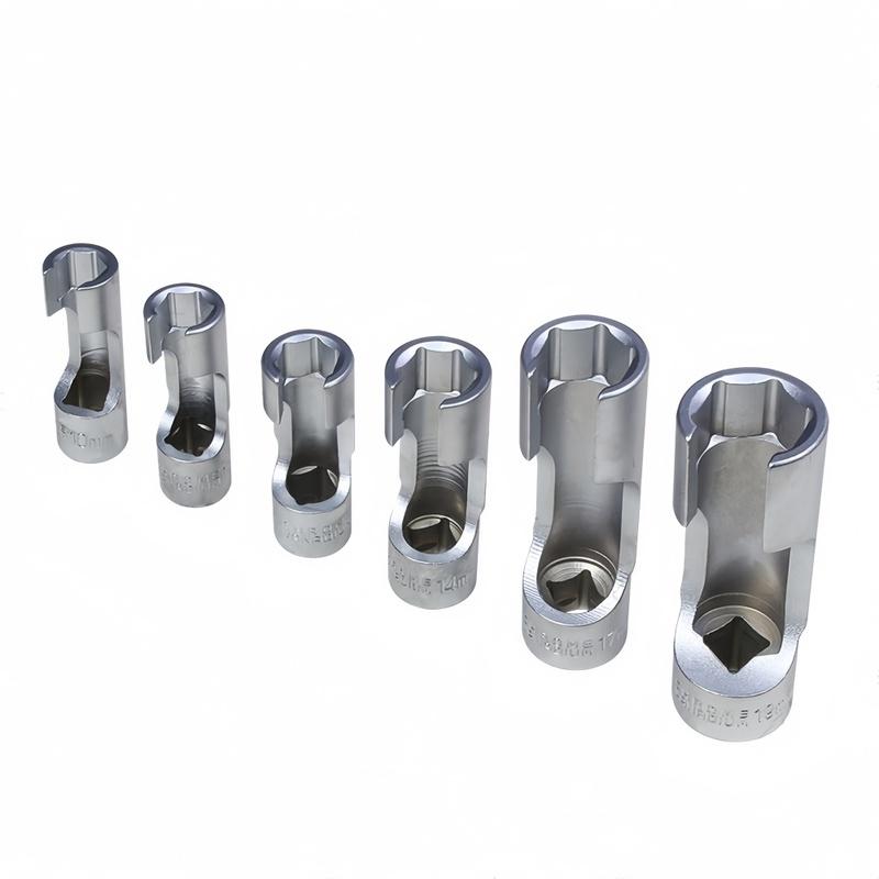 6 Piece Open End Wrench Set 10 11 12 14 17 19mm for Automotive Repair with Groove Design for Better Grip and Control