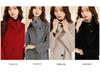 Women's Extra Long Stand Collar 100% Wool Coat - Double-Faced, Loose Fit, Fashionable Autumn/Winter Wear