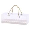 Transparent PET Swiss Roll Cake Box with Handle