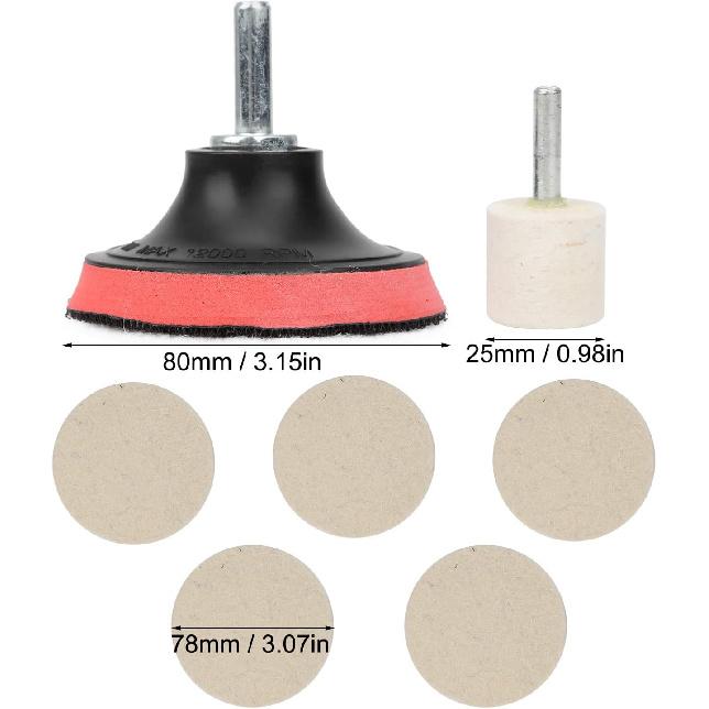 Cerium Oxide Glass Scratch Remover, Windshield Scratch Remover, 100g Cerium Oxide Powder Polishing Kit Wheels Set Polish Pads, Glass Polishing Kit