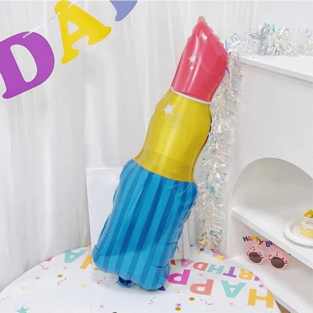 New Large Lipstick Nail Polish Ballons Cartoon Beauty Theme Aluminum Film Ballons Multi-shape Decoration Balloons Birthday Party