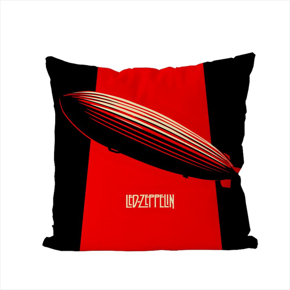 

Band LLed ZZeppelin Pillow Case For Car Sofa Decorative Home Doublesided Print Plush Square Throw Pillow Cushion Cover 30x30cm