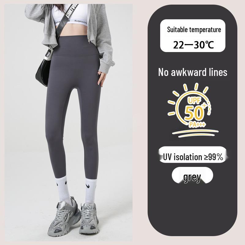 

Women s High-Waist Tummy Control Fleece-Lined Yoga Pants - White, Thin, Spring & Autumn Wear S