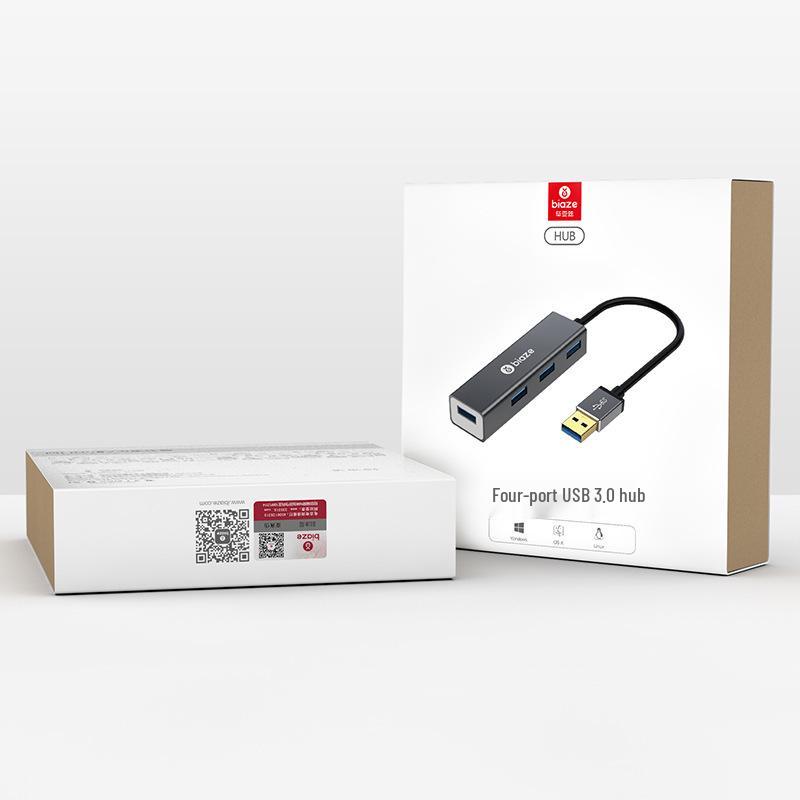 BIAZI USB 3.0 High-Speed 4-Port Splitter Hub, 0.2-1m Cable
