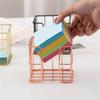 Iron Wire Note Block Holder Desk Notepads Holder Storage Box Memo Pad Holder Metal Mesh Note Box For Office 27x95x80mm