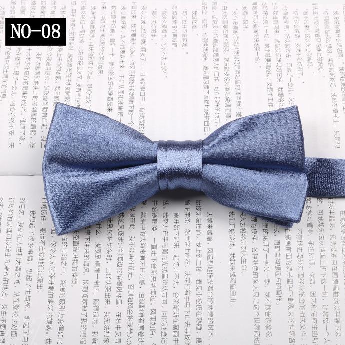 Bow Tie Men'S Business Wedding Suit Banquet Hosting Photography Solid Color Black And Red Glossy Bow Bow Flower