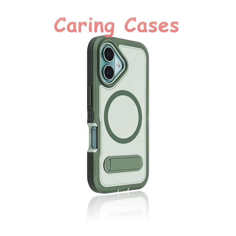 

For iPhone 17 Pro Max Case Blue Pink Magnetic Matte Shockproof Airbag Stand Compatible with iPhone 16 15 14 13 12 11 iPhone 11