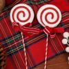 Christmas Lollipop Ornaments Plastic Glittery Candy Cane Xmas Tree Hanging Pendants Home Party Festival New Year Decors Gifts