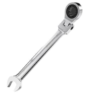 Llave de carraca con cabeza giratoria de 180 grados, diseño de doble cabeza, mandíbula de alta precisión, acero aleado pulido espejo