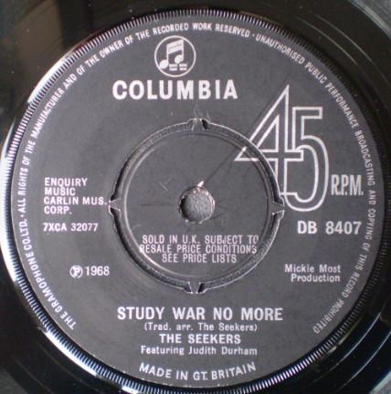 

7inch Record SEEKERS, JUDITH DURHAM - Days Of My Life DB8407 Columbia 1968 UK Pop Used