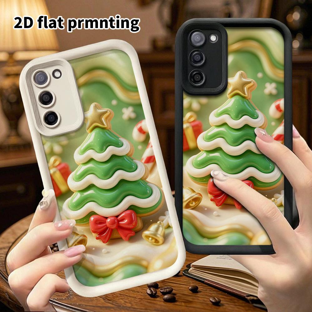 Phone Case: 2D flat, fits Samsung Galaxy A34 A35 M05 M06 S20 S22 S21 FE Plus 5G, Christmas tree cookies, perfect holiday gift for Christmas and Hallow